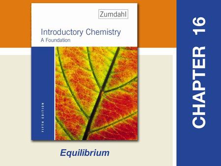 Equilibrium. Copyright © Houghton Mifflin Company.All rights reserved. 16–2 Equilibrium can be analogous to traffic flowing both ways on a bridge, such.