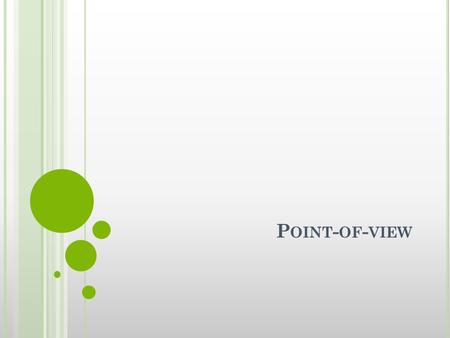 P OINT - OF - VIEW. R EVIEW 1 st person P-o-V: The narrator is a character in the story. Uses pronouns like, “I,” “me,” “my.” 3 rd person P-o-V: The narrator.