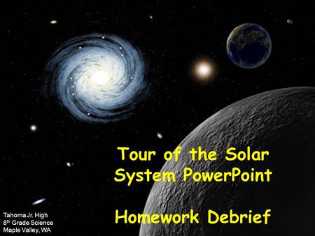 Tour of the Solar System PowerPoint