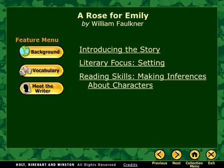 A Rose for Emily by William Faulkner