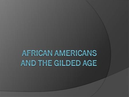 After the Civil War…  In the years right after the Civil War, freedmen (former slaves) were able to vote and participate in government, thanks to the.