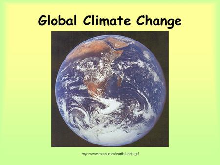 Global Climate Change