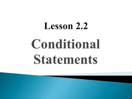 Conditional Statements