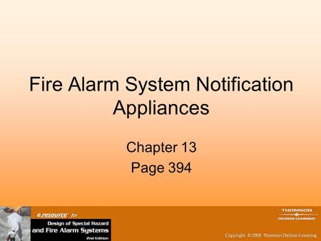 Fire Alarm System Notification Appliances