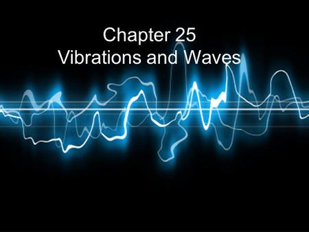 Chapter 25 Vibrations and Waves