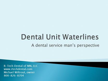 Dental Unit Waterlines