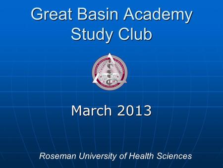 Great Basin Academy Study Club