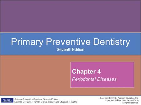 Chapter 4 Periodontal Diseases