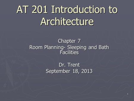 AT 201 Introduction to Architecture