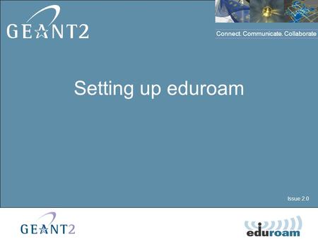 Setting up eduroam Issue 2.0.