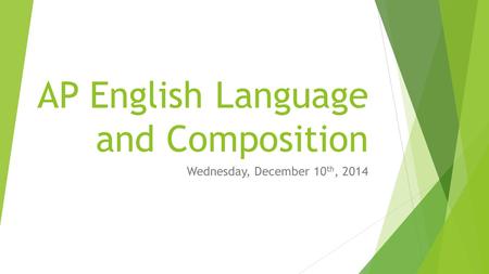 AP English Language and Composition