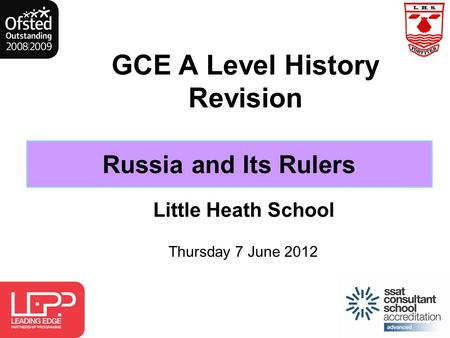 GCE A Level History Revision