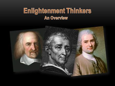 Enlightenment Thinkers