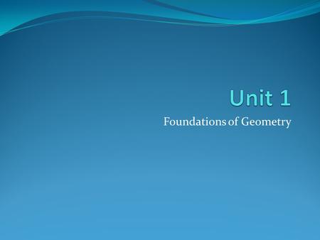 Foundations of Geometry