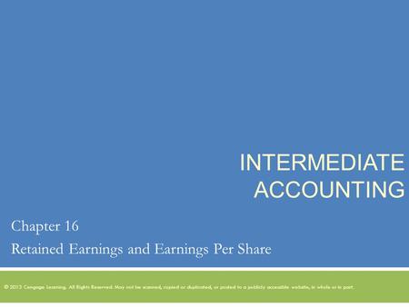 INTERMEDIATE ACCOUNTING