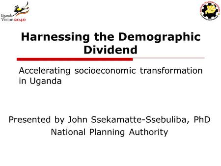 Harnessing the Demographic Dividend