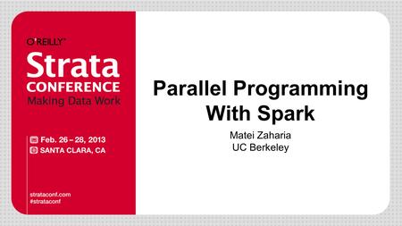 Parallel Programming With Spark