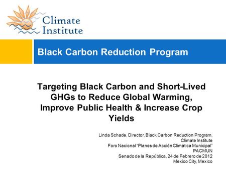 Black Carbon Reduction Program