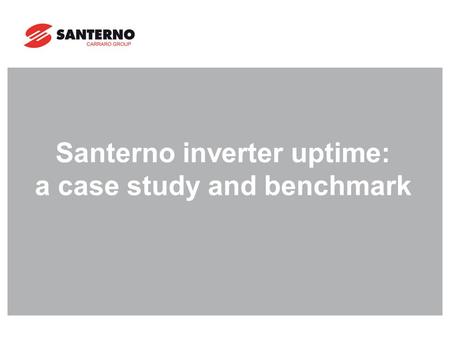 Santerno inverter uptime: a case study and benchmark