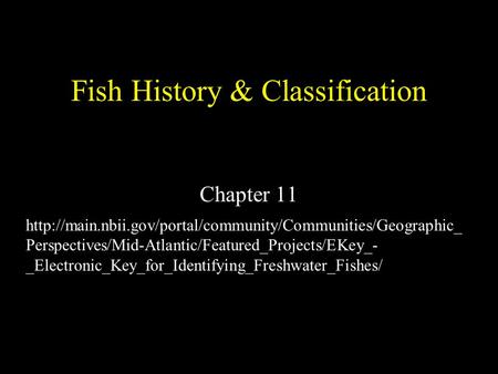 Fish History & Classification