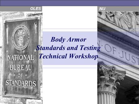 OLES Body Armor Standards and Testing Technical Workshop.