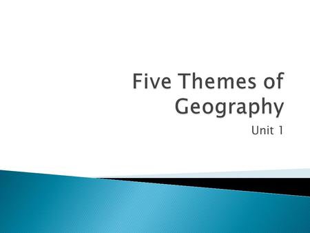 Five Themes of Geography