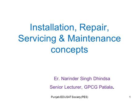 Installation, Repair, Servicing & Maintenance concepts