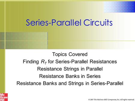 Series-Parallel Circuits