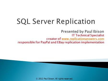 SQL Server Replication