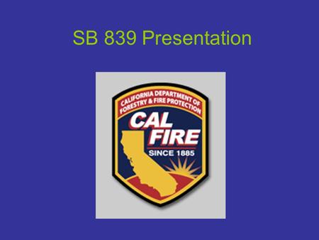 SB 839 Presentation. SB 839 FIREWORKS ENFORCEMENT AUTHOR:SEN. R. CALDERON (D-30) INTRODUCED:FEBRUARY 23, 2007 SIGNED BY GOVERNOR:OCTOBER 12, 2007 EFFECTIVE.