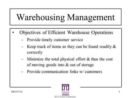 Warehousing Management