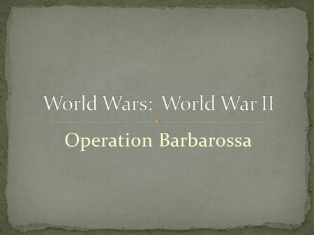 Operation Barbarossa. In Mein Kampf and in numerous speeches Adolf Hitler claimed that the German population needed more living space. Hitler's Lebensraum.