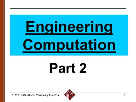 Engineering Computation