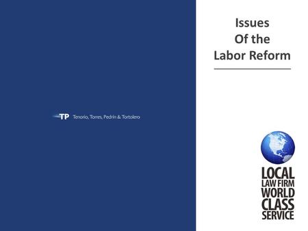 Issues Of the Labor Reform ______________________________.