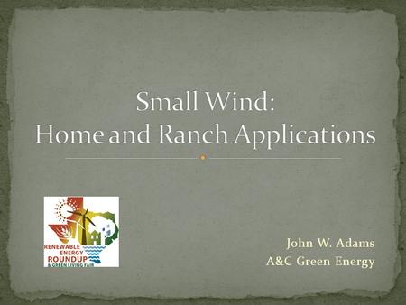 John W. Adams A&C Green Energy. Based on known oil reserves and the worldwide consumption rate, most estimates suggest this reserve has only 50 more years.