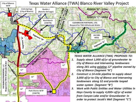 12” Segment “A” 12” 16” Rockin J (Rancho del Lago) HH RANCH PROPERTIES, L.C. Request for TWA Wholesale Water GLENBROOK PARTNERS, LTD. Request for TWA Wholesale.