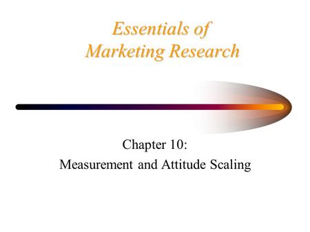 Essentials of Marketing Research