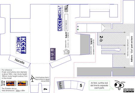 7 Optimized for GENEMOTOR XGM-RA Nacelle “Wind turbine (farm)” map symbol in Japan (since 2006) 1cm At first, cut the red dot line to separate each parts.