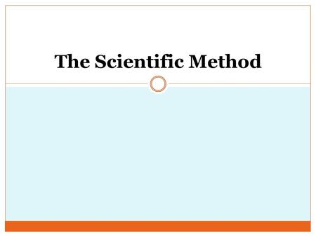 The Scientific Method.