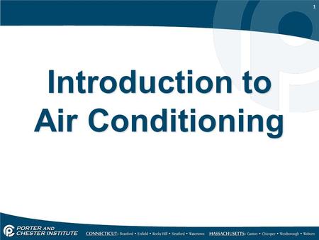 Introduction to Air Conditioning