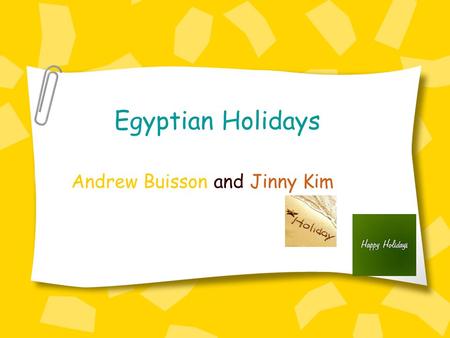 Egyptian Holidays Andrew Buisson and Jinny Kim Ramadan Ramadan starts on the ninth month of the Muslim calendar. Ramadan is a time where people concentrate.