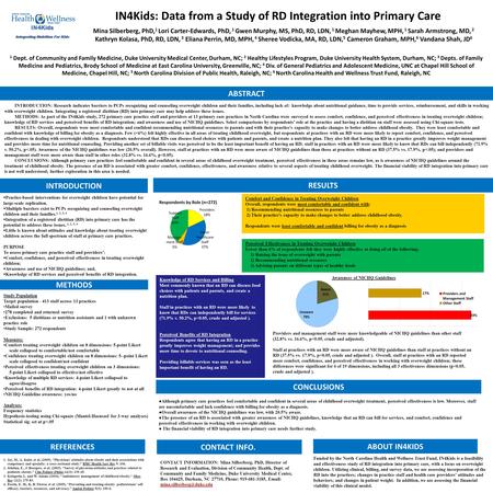 ABSTRACT METHODS RESULTS CONCLUSIONS REFERENCES INTRODUCTION CONTACT INFORMATION: Mina Silberberg, PhD, Director of Research and Evaluation, Division of.