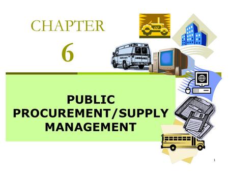 PUBLIC PROCUREMENT/SUPPLY MANAGEMENT