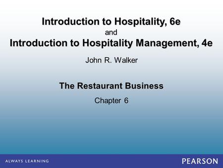 The Restaurant Business