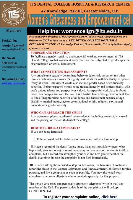 ITS DENTAL COLLEGE HOSPITAL & RESEARCH CENTRE 47 Knowledge Park III, Greater Noida, U.P. ITS DENTAL COLLEGE HOSPITAL & RESEARCH CENTRE 47 Knowledge Park.