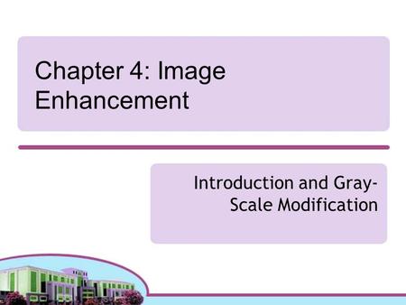 Chapter 4: Image Enhancement