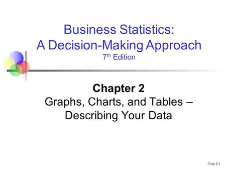 Chapter 2 Graphs, Charts, and Tables – Describing Your Data