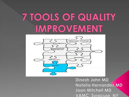 7 TOOLS OF QUALITY IMPROVEMENT