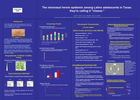 The intranasal heroin epidemic among Latino adolescents in Texas: they're calling it cheese. Background: Since 2005, Dallas County has experienced a.