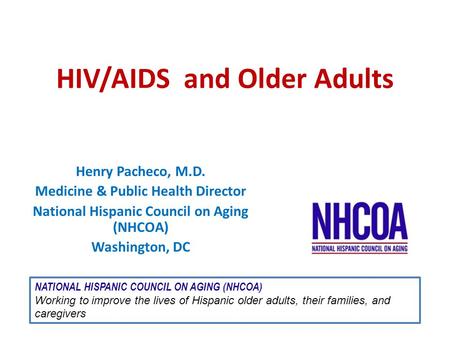 HIV/AIDS and Older Adults